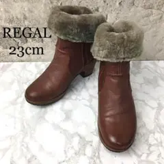 REGAL リーガル ショートブーツ ファー レザー 23