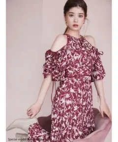 snidel/2wayスリーブプリントワンピース