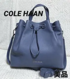 極美品】COLE HAAN コールハーン 2WAY ショルダー バッグ 革 巾着