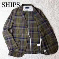 SHIPS テーラード アンコン ジャケット インド綿 マドラスチェック 洗えるのサムネイル