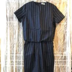 【新品】koe コエ ネイビー ストライプ オールインワン ジャンプスーツのサムネイル