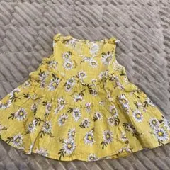 花柄イエローチュニック 95cm