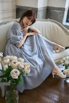 Airy Volume Sleeve Dress herlipto