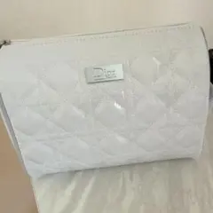 Dior　ディオール　ポーチ　ホワイトキルティング柄