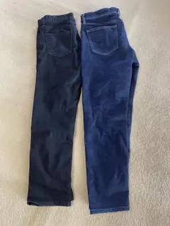 ユニクロ ジーンズ 2本セット ブラック ダークブルー