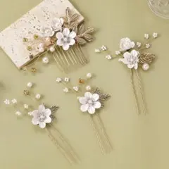 結婚式 コーム ヘアアクセサリー　お呼ばれ　髪飾り　ヘッドドレス　ウェディング