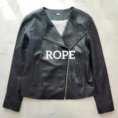 ROPE　ロペ　羊革　ラムレザー　ライダースジャケット　花柄　38 M