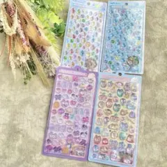 ボンボンドロップシール　きぐるみ　にーはおボンボン　しずくちゃん　カラフル　水色