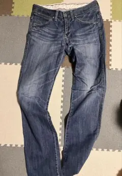 ダークブルー ストレートレッグ デニム 28