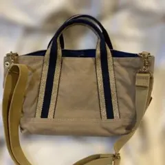 one's heart ベージュキャンバストートバッグショルダーバッグ日本製