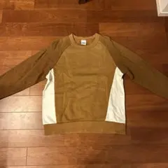 ZARA クルーネック スウェット ブラウン ホワイト バイカラーのサムネイル