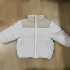 ホワイト・ベージュ 中綿コート