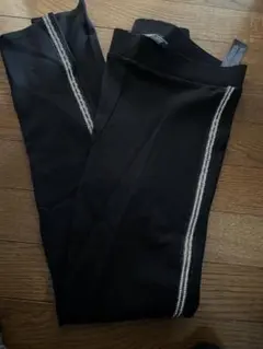 ZARA ブラック スキニーパンツ サイドラインストーン