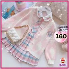 【新品】パステルカラー　可愛い♡　フォーマル4点セット　160サイズ　b