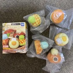 すみっコぐらし　パンとモフもふすみっコ　スクイーズ マスコット全5種類フルコンプ