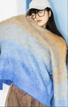 新品未使用 niko and... グラデーション シャギー ニット