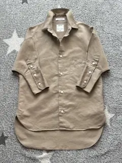 3782【美品】マディソンブルー 5分袖ブラウス J．BRADLEY ベージュ