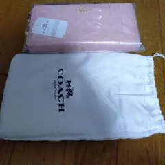 COACH ピンク 長財布 保存袋付き