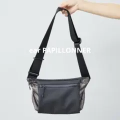 ear PAPILLONNER 《撥水》フォックス柄ショルダーバッグ ブラック