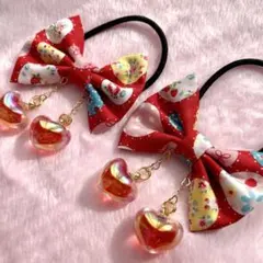 ハンドメイド♡ヘアゴム♡レッド