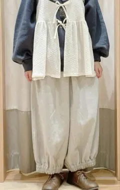 GWセール／新品タグ付き／サマンサモスモス／裾ギャザーバルーンパンツ