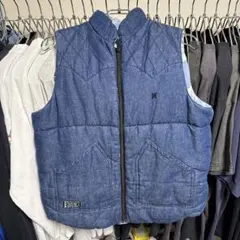 HURLEY ダークブルー キルティングベストのサムネイル