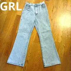 GRL　デニムストレートパンツ　ブルージーンズ　 M　ライトブルー