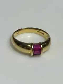 Tiffany & Co. ゴールドリング k18 ルビー付き おそらく9号 - メルカリ