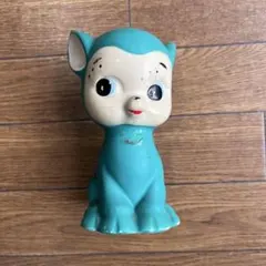 昭和レトロ オルゴール クマ ブルー Sankyo サンキョー 当時物 キョロ