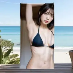 ビキニ女性がプリントされた『バスタオル・ビーチタオル』 150cm × 70cm