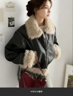 Classical ELF ブラックファージャケット Sサイズ ムートンコート