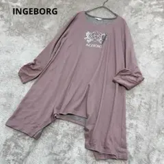 美品　インゲボルグ　カメリア　ビーズ　スパンコール　チュニック　カットソー