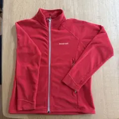 mont-bell キッズ フリースジャケット 140 レッド