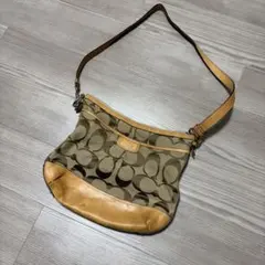 COACH　F19727　ショルダーバッグ　シグネチャー　キャンバス　レザー