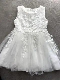 ホワイトレースドレス　120サイズ