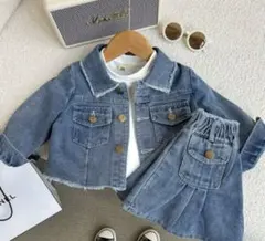 ELMOデニムジャケットスカートセット130