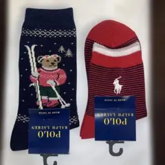 シオトマト様専用！2点！新品タグ付　ポロラルフローレン、紺ぐま、赤ボーダー