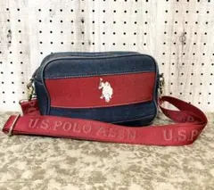 U.S. POLO ASSNレディースショルダーバッグ デニムレッド