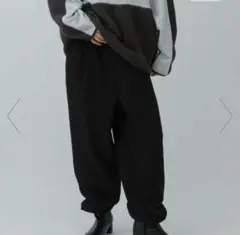 lepsim ブラック Wクロスジョガーパンツ　FREE SIZE