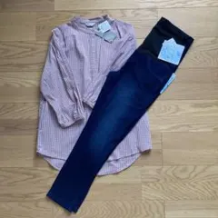 マタニティチュニック　マタニティパンツ　M