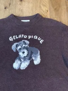 GELATO PIQUE HOMME ドッグ柄 ニット ブラウン　セットアップのサムネイル
