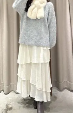 archives アシメ楊柳シャイニーティアードスカート アルシーヴ