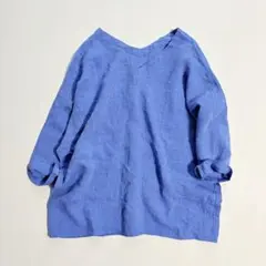 美品✨フィータ コットンピンタック スキッパーシャツ ブラウス Harey 