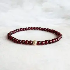 ガーネット ラウンド ブレスレット *天然石