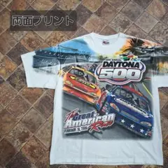 【両面プリント　美品】レーシングTシャツ　大判プリント