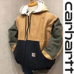 カーハート　フード付きジャケット ビンテージ　古着　パッチワーク　.370