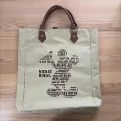 ミッキーマウス プリント トートバッグ