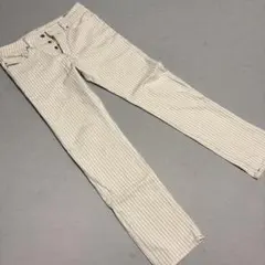 美品✨️DIESEL ストライプ デニムパンツ ジーンズ 32 L 細身 ホワイト