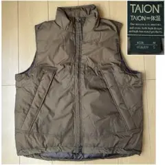 M TAION シップス 別注 ビッグシルエット ダウンベスト タイオン 茶