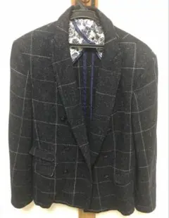 ZARA MAN ダブルブレスト テーラードジャケット ネイビー系